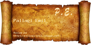 Pallagi Emil névjegykártya